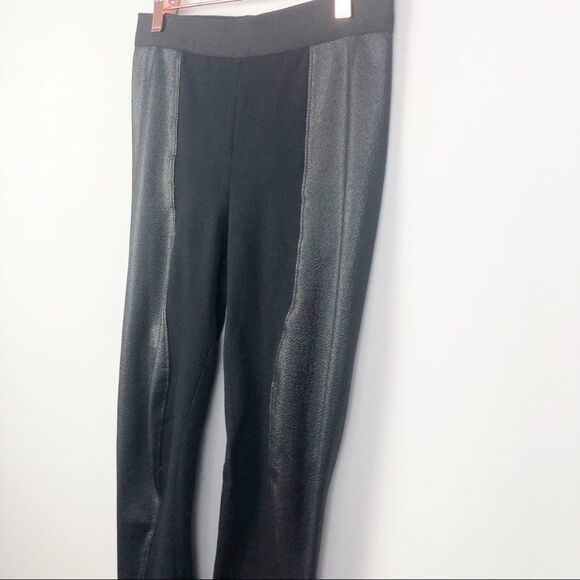 BCBGMAXAZRIA | Faux Leather Panel Leggings Small - Picture 5 of 9